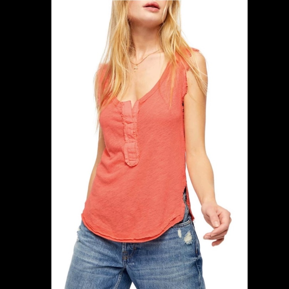 NWT Free People Vacay Linen Blend Tank Top Pixie M